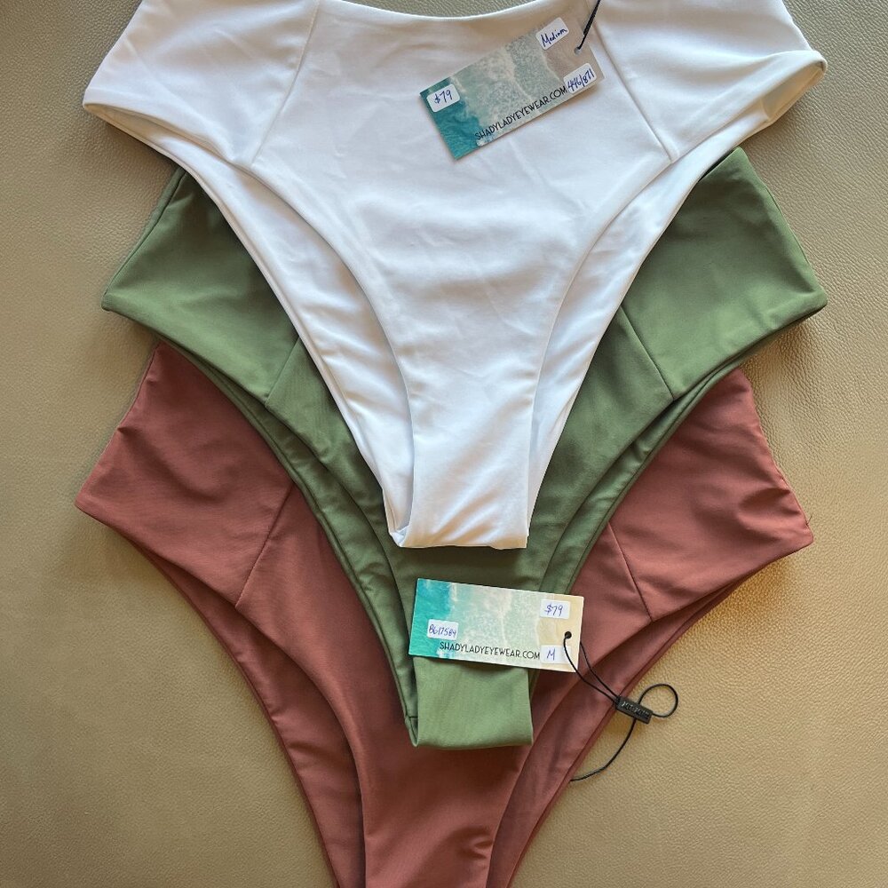 3 Shady Lady Hi-Cut Bikini Bottoms